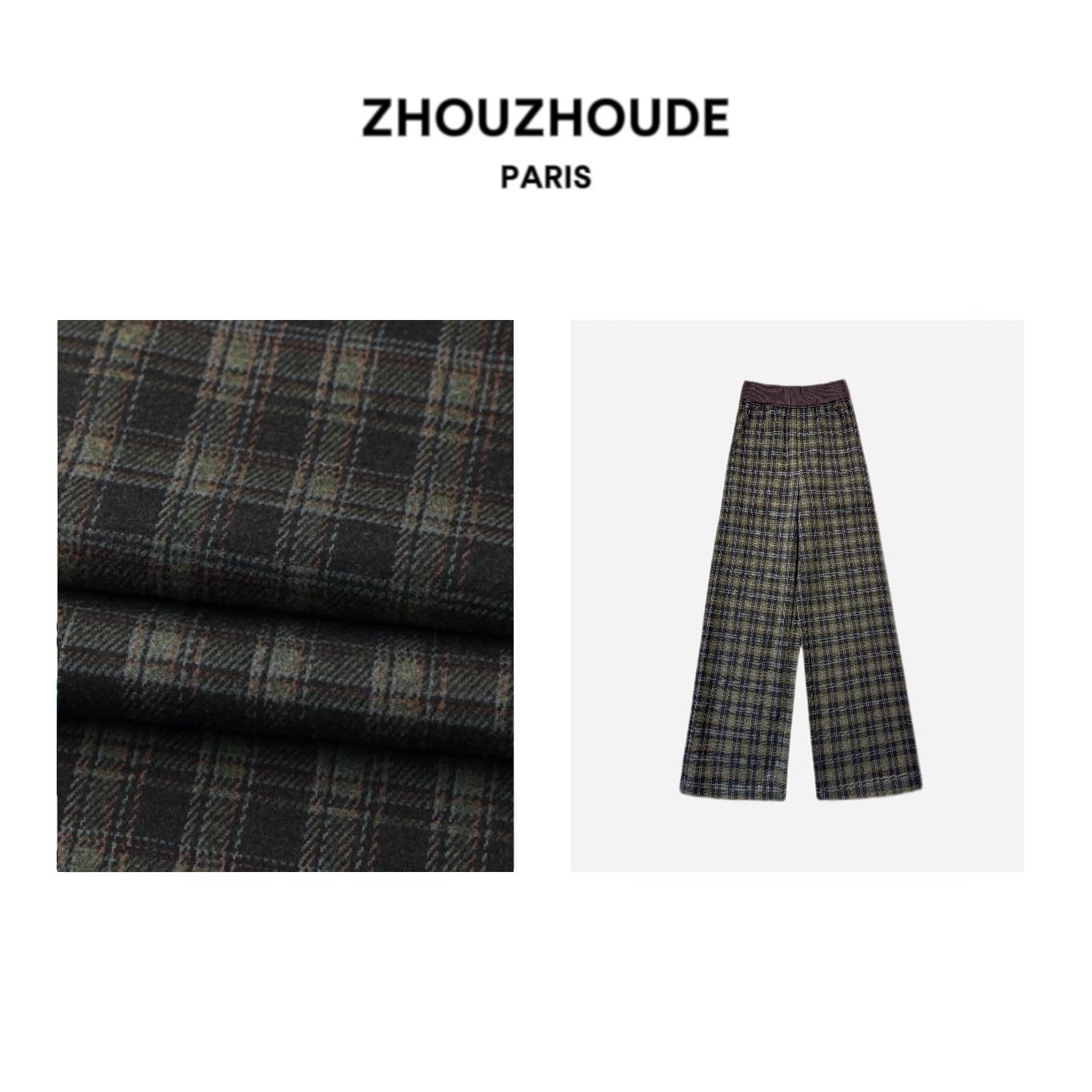 ZHOUZHOUDE【复古映画】秋冬慵懒风百搭显瘦宽松休闲直筒裤