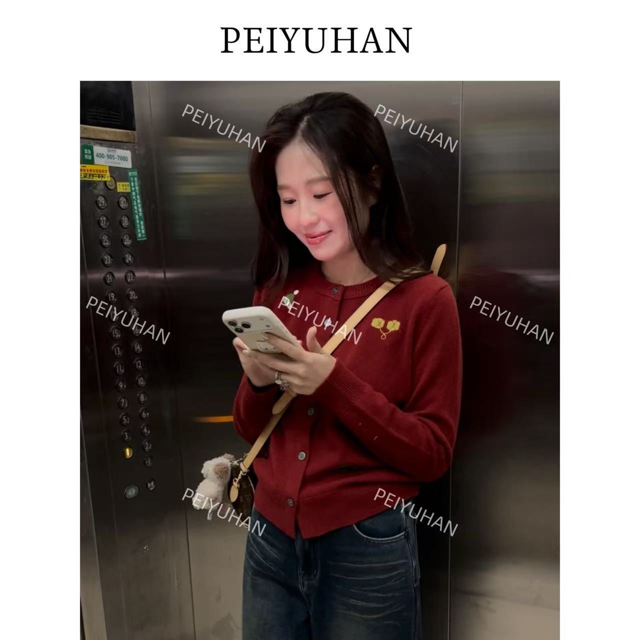 PEIERNA佩佩PC 【提花圆领羊毛衫】100全羊毛针织衫 Y14333 6116197