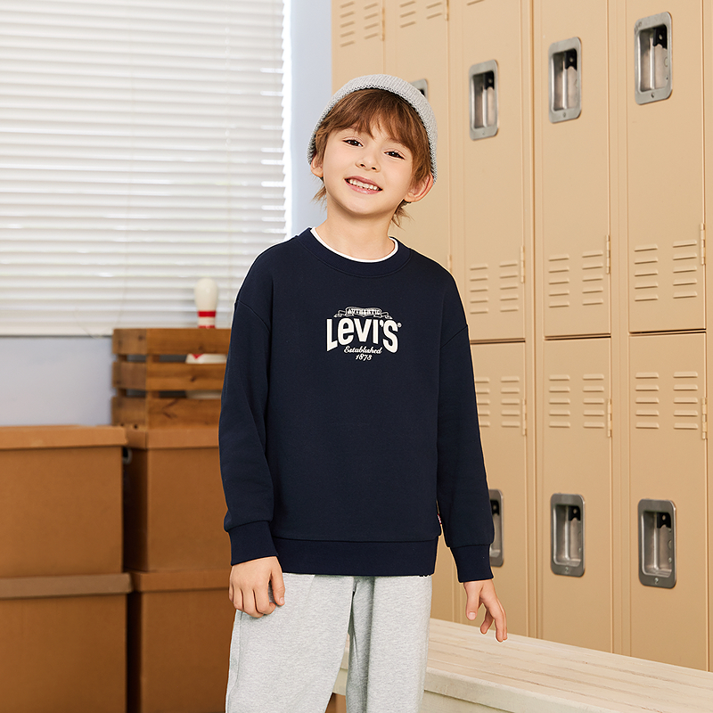 【官方旗舰】Levi's李维斯儿童男女童圆领卫衣2025秋装新款上衣P809