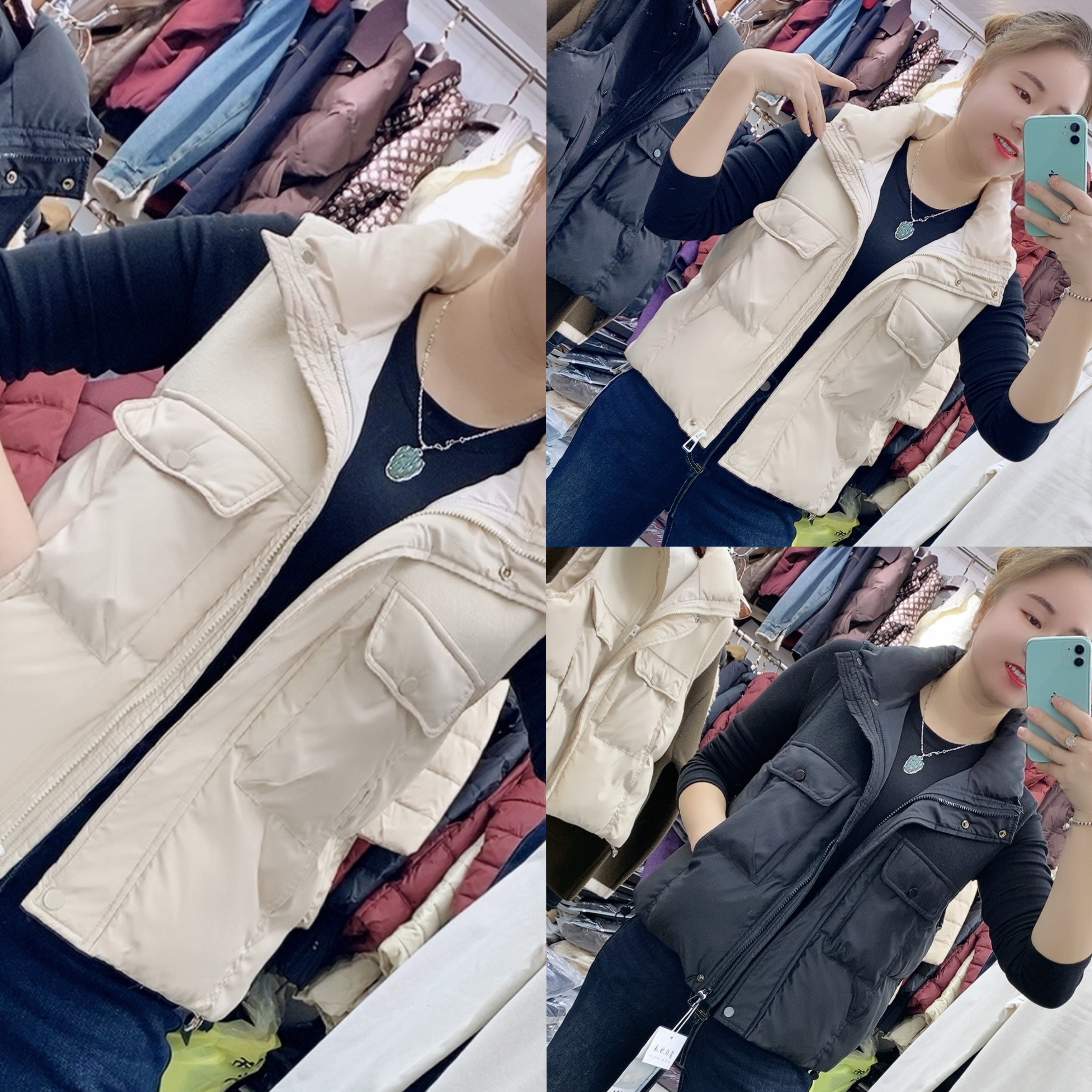 【十姐妹推荐】女装秋冬新款棉马甲韩版宽松保暖显瘦百搭