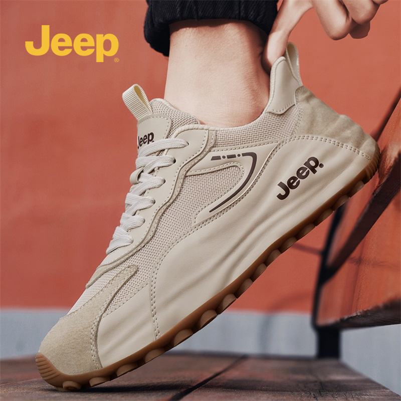 JEEP吉普男鞋2025新款秋季透气软底运动休闲鞋男士百搭潮流跑步鞋