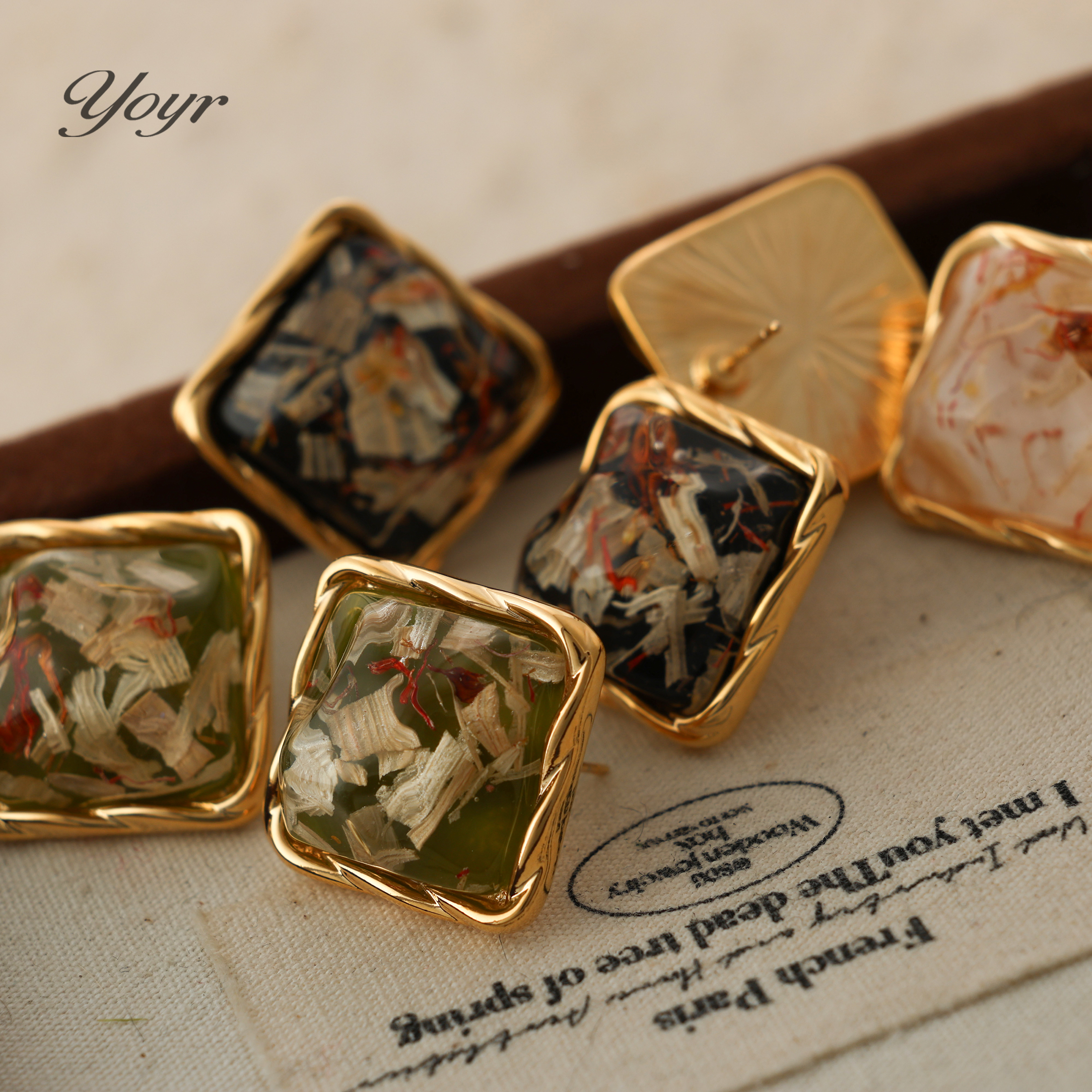 YOYR 黄铜耳饰 巴黎画廊精品外贸款粉丝福利限量新年礼物春节耳钉