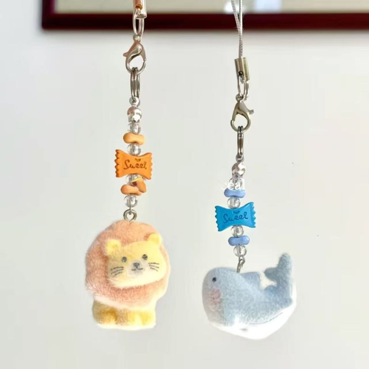 莎头周边孙颖莎王楚钦可爱植绒立体挂件小狮子鲨鱼钥匙扣装饰礼物