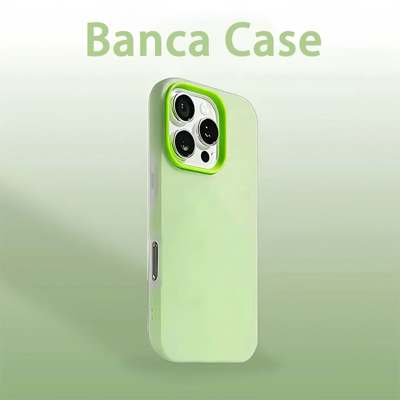 BANCA糖果色肤感果冻适用苹果16/15pro手机壳mate60华为P70小米14