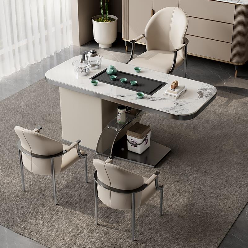 阳台茶桌椅组合2025年新款烧水壶一体现代简约家用会客岩板泡茶台