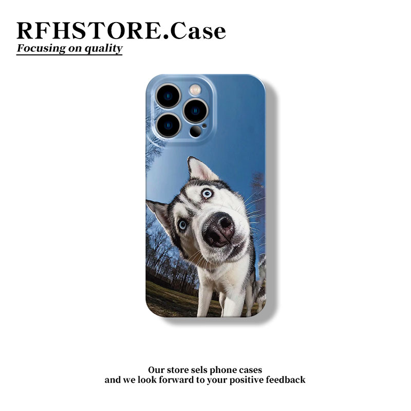 呆萌哈士奇适用iphone17pro菲林手机壳苹果16华为vivo小米13oppo