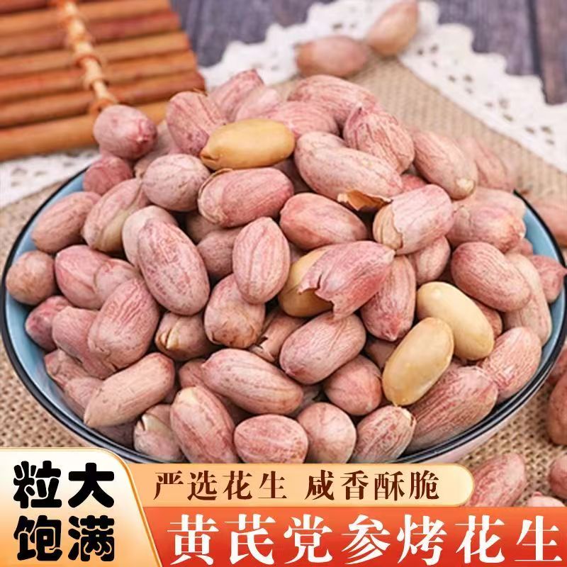 黄芪党参花生米烤熟下酒零食炒货