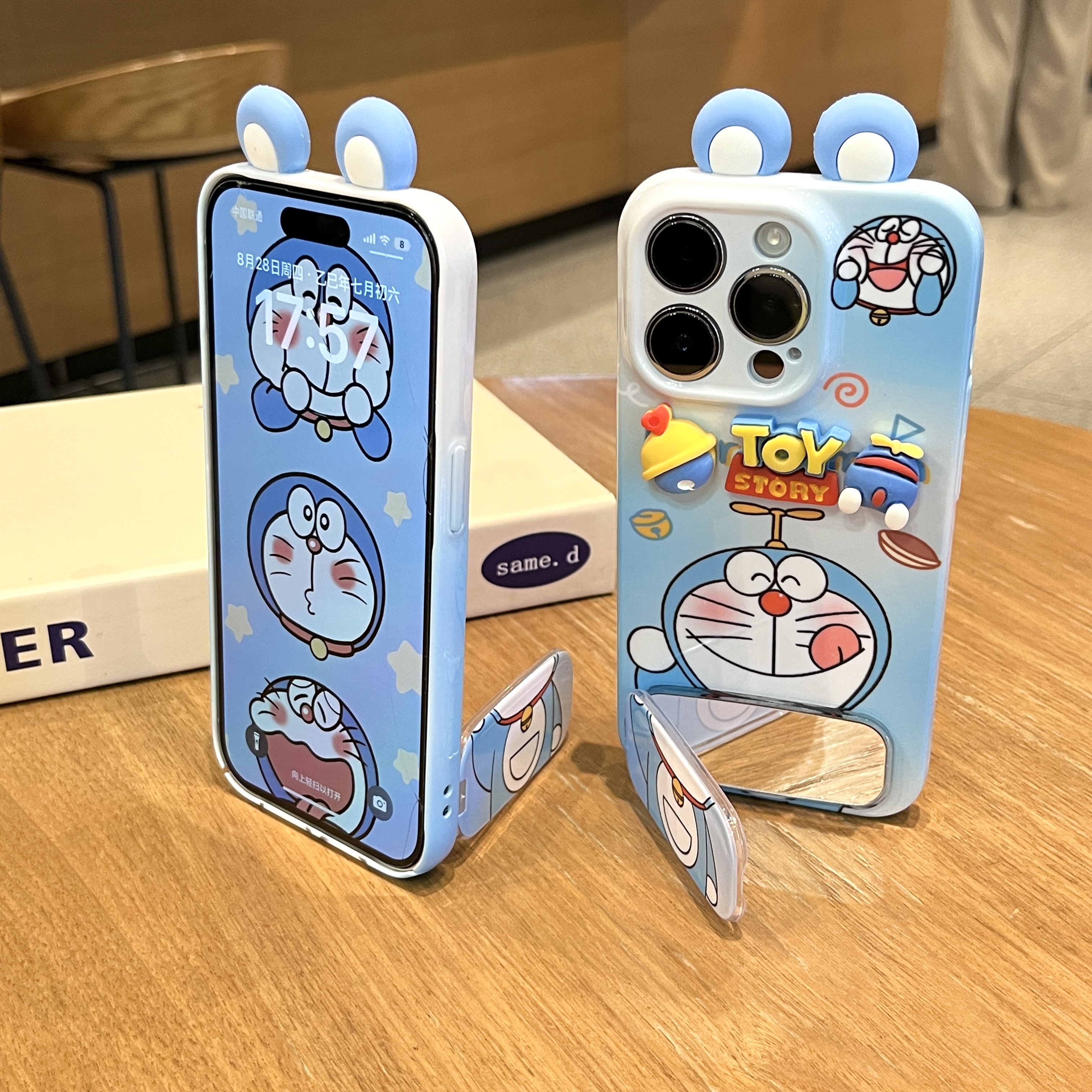 雅天立可爱哆啦公仔适用苹果17手机壳iPhone16华为vivoppo小米15