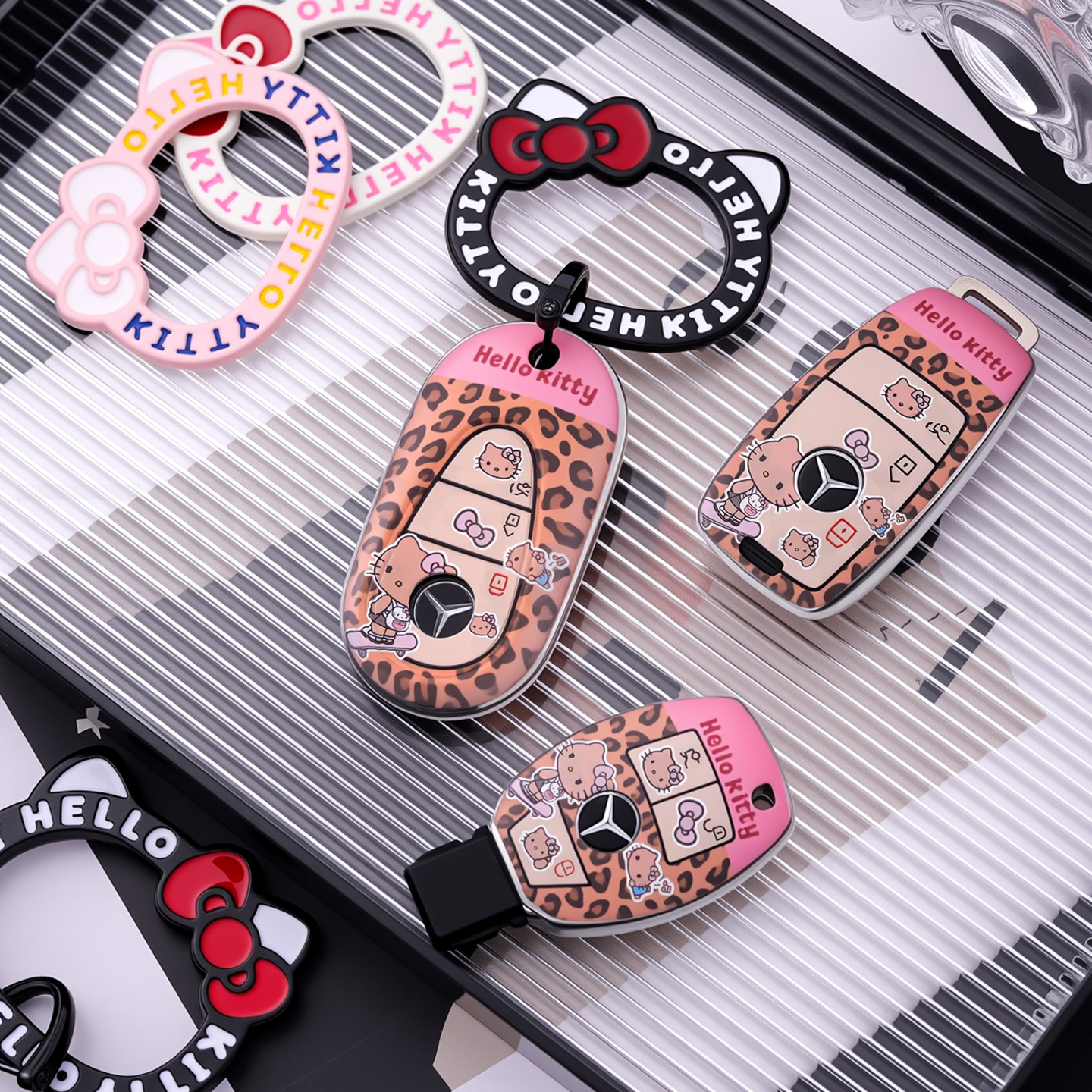 2025款奔驰c260l钥匙套c200l/e260l/300l车glc260l/glc300l可爱壳