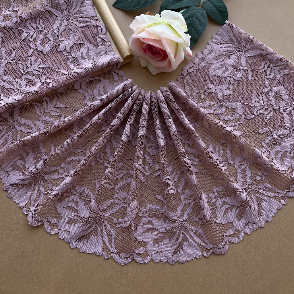 多款粉色 弹力蕾丝花边裙子下摆衣服加长DIY手工装饰布料