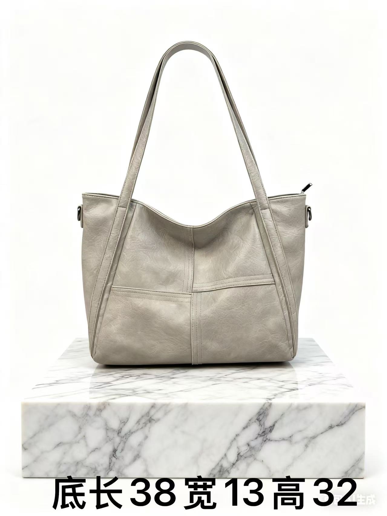 【正品保罗FG101】双根一体款休闲防脏轻奢多层款拼接单肩大容量包