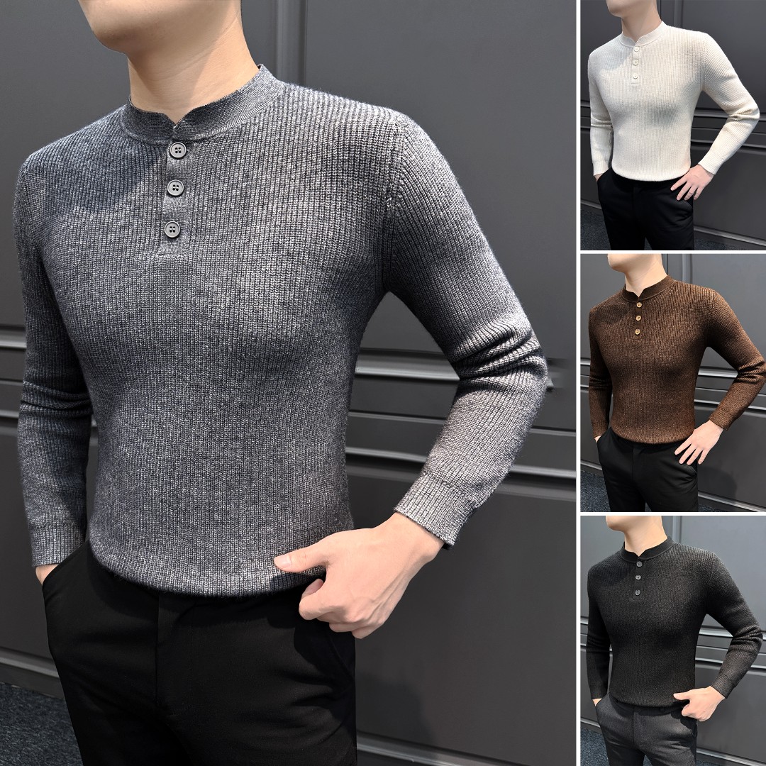 针织毛衣男款冬季爆款2025新款休闲男装长袖内搭秋冬打底男士t恤