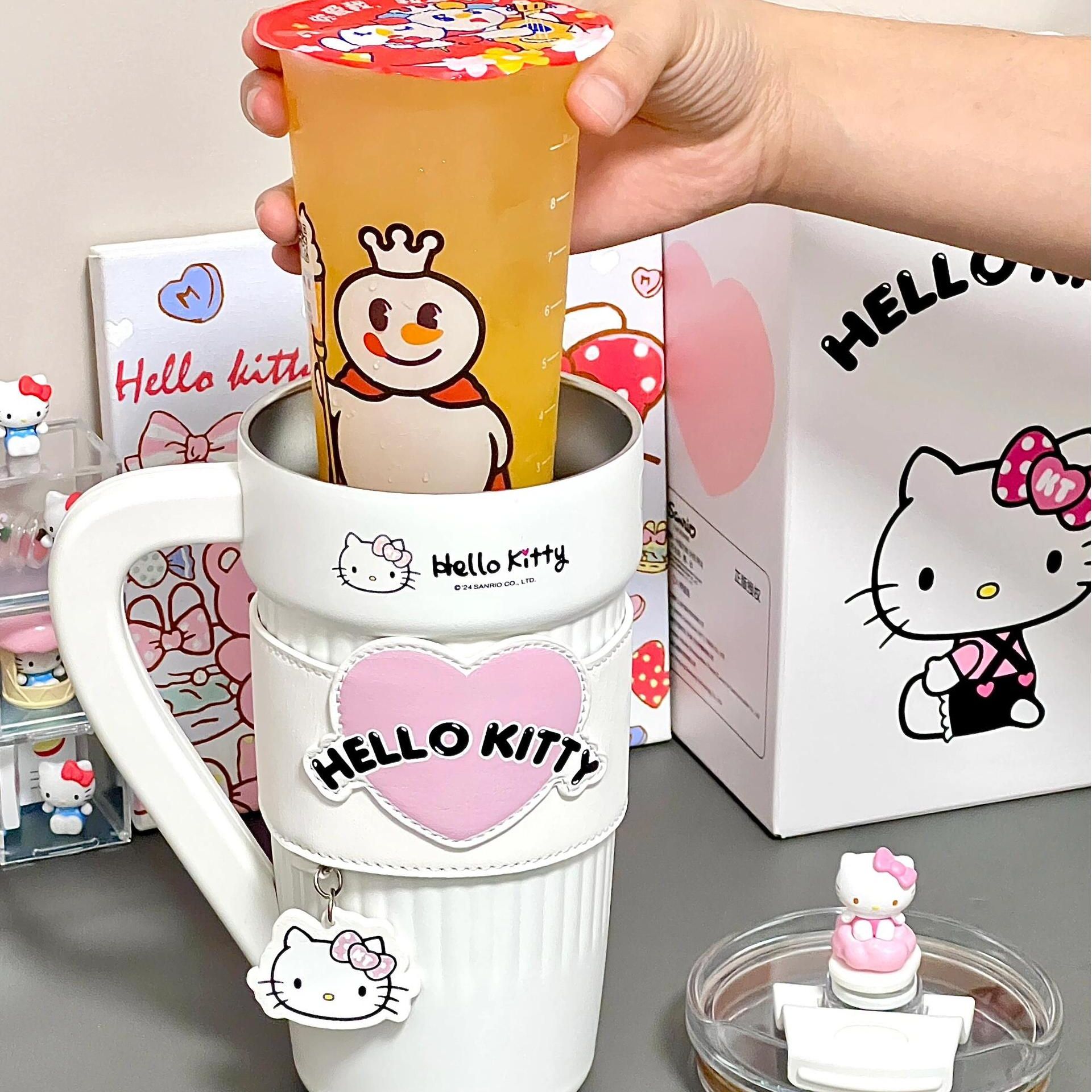 可爱hellokitty保温杯保冰杯女生日礼物高颜值凯蒂猫大容量水杯子