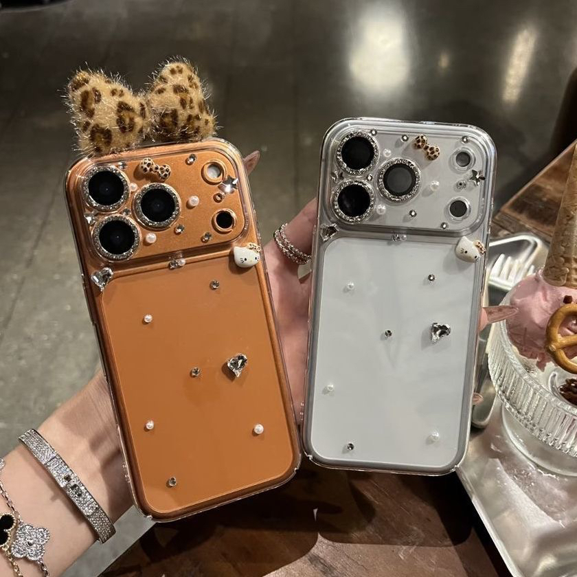高级女豹纹kitty苹果17promax/16/15/14/13手机壳防摔小众新款女