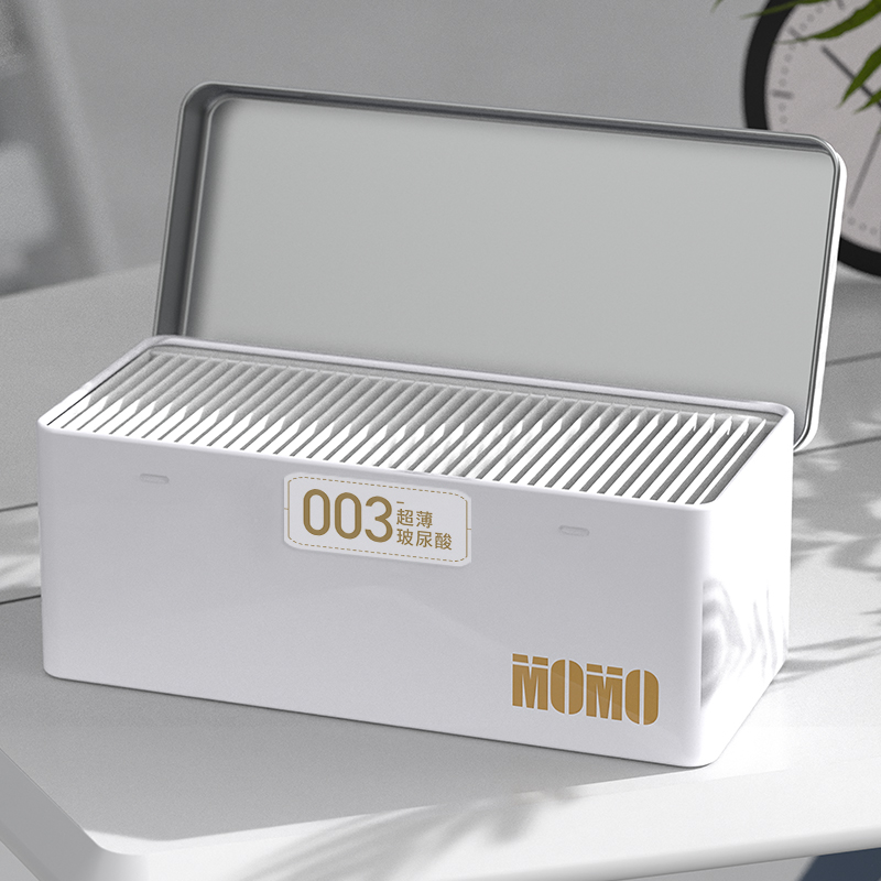 陌陌精华大白避孕套0.03超薄果味玻尿酸男用天然橡胶胶乳水润爽滑官方旗舰