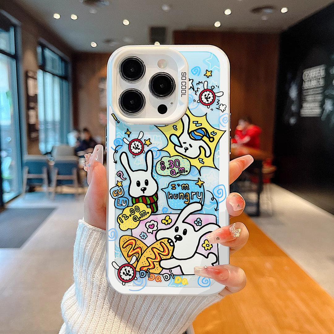 彩银壳兔子世界适用苹果16华为oppo小米15vivo荣耀oppo红米iphone