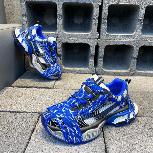 胶粘植鞣皮皮革拼接时尚休闲鞋白色反光镭射厚底男鞋老爹鞋