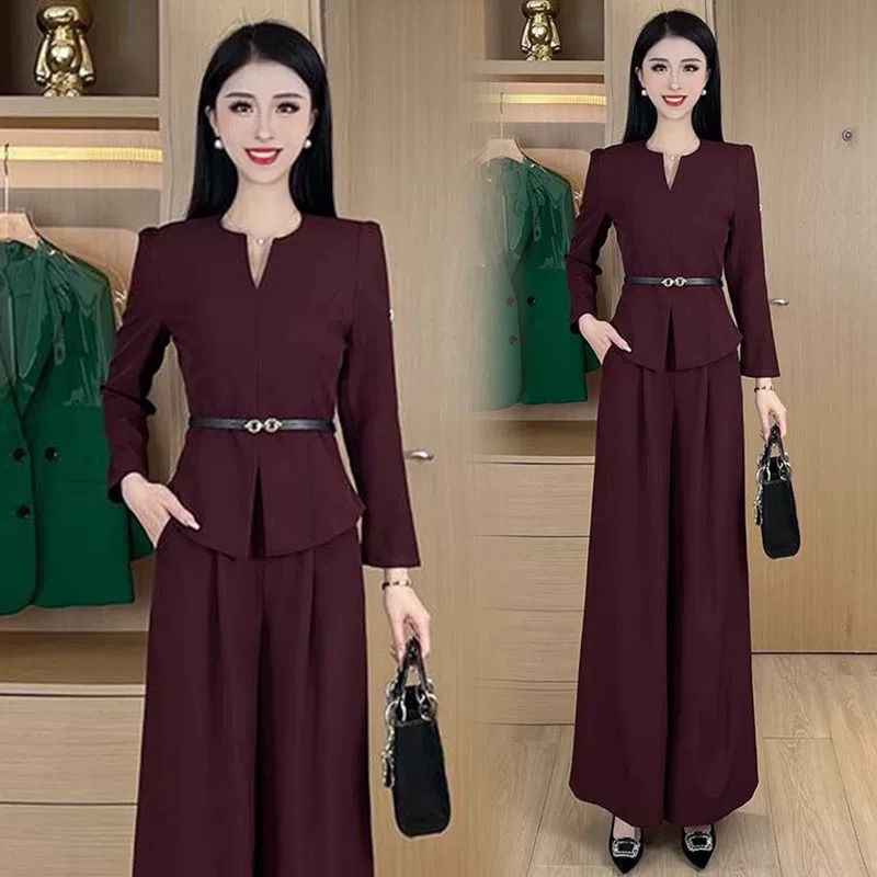 洋气韩版时尚休闲套装女士大码微胖mm显瘦遮肉妈妈装运动服两件套