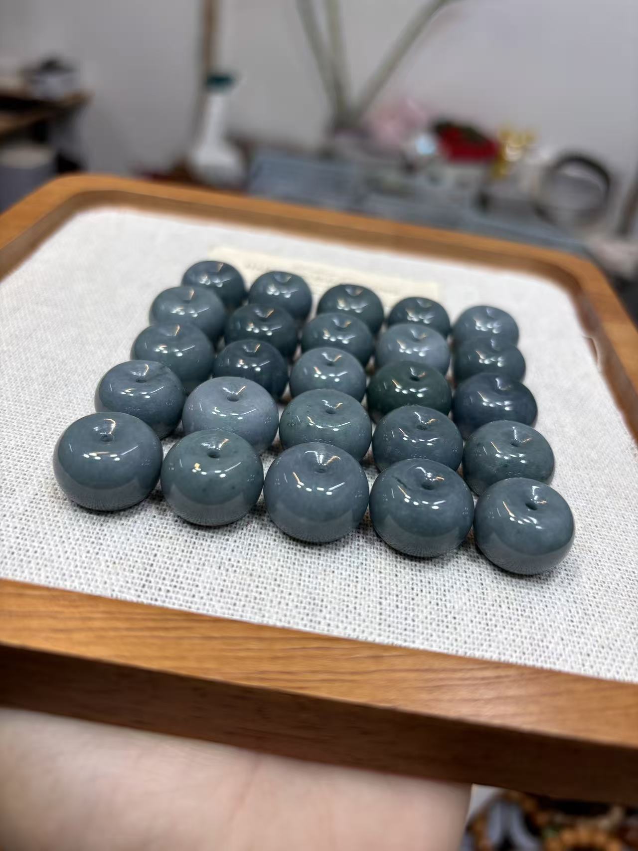 天然翡翠墩子diy配件蓝水翡翠胖墩子 天然玉石 多样性发其一