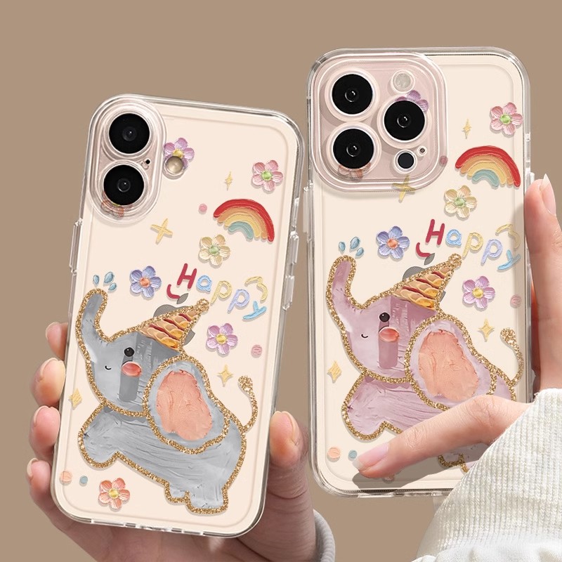 小飞象适用于苹果/华为/小米/vivo/OPPO创意卡通防摔透明手机壳