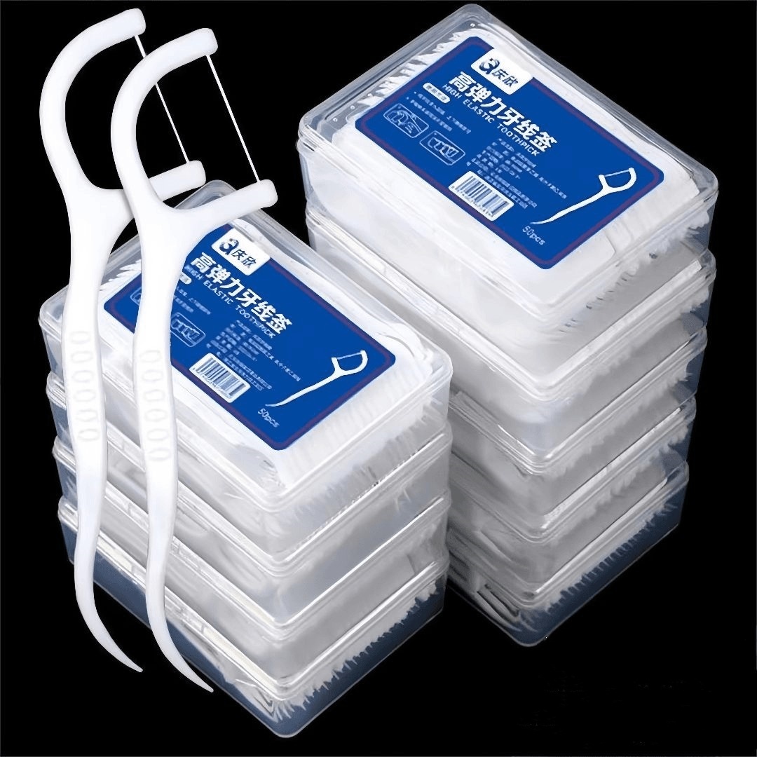 【50只盒装】牙线棒一次性牙线高弹力超细超滑高分子高拉力便携牙签