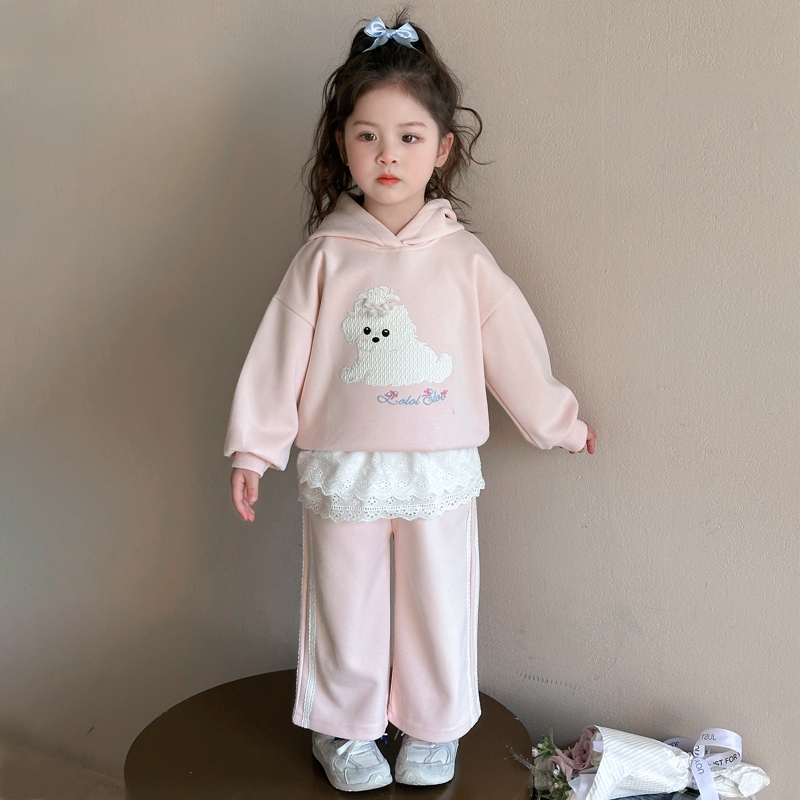 女童卫衣套装秋季2025新款早秋儿童网红时髦春秋款女宝休闲两件套