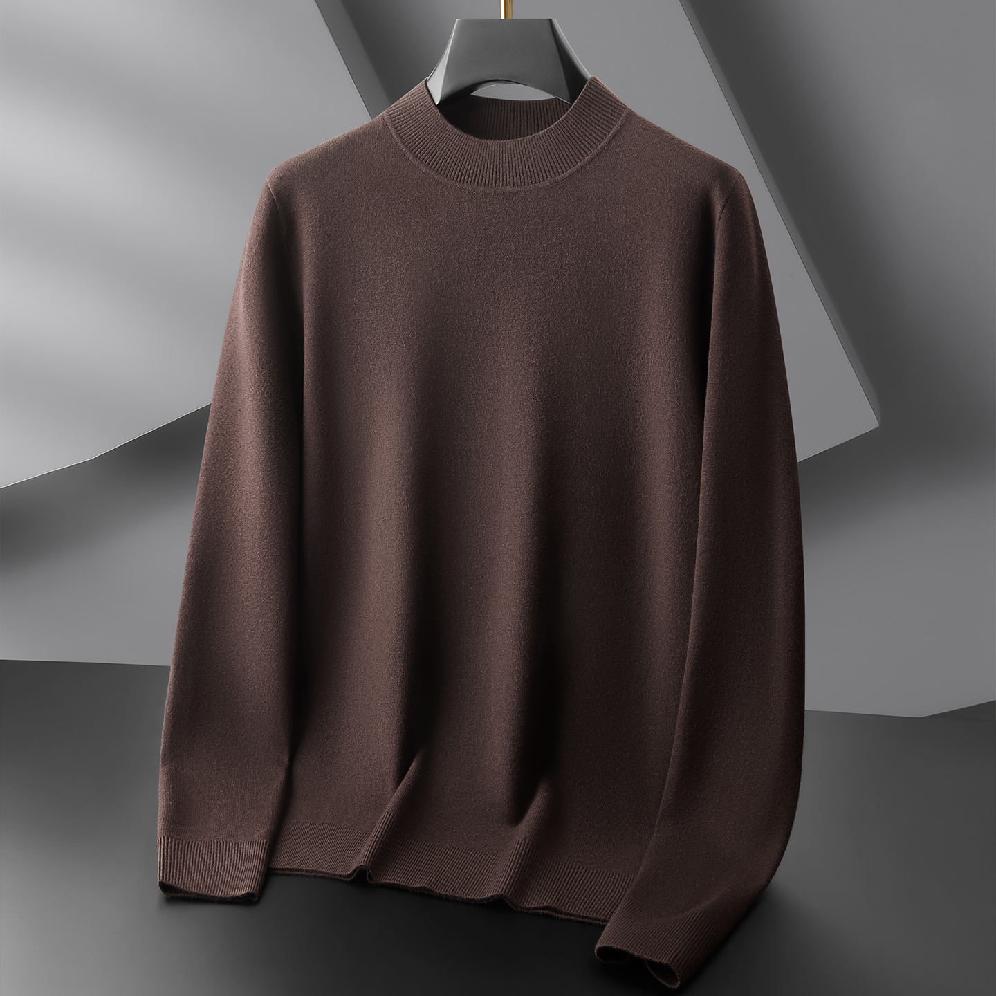 【郭有样轻奢风推荐】冬季商务休闲保暖中领山羊绒针织长袖打底衫