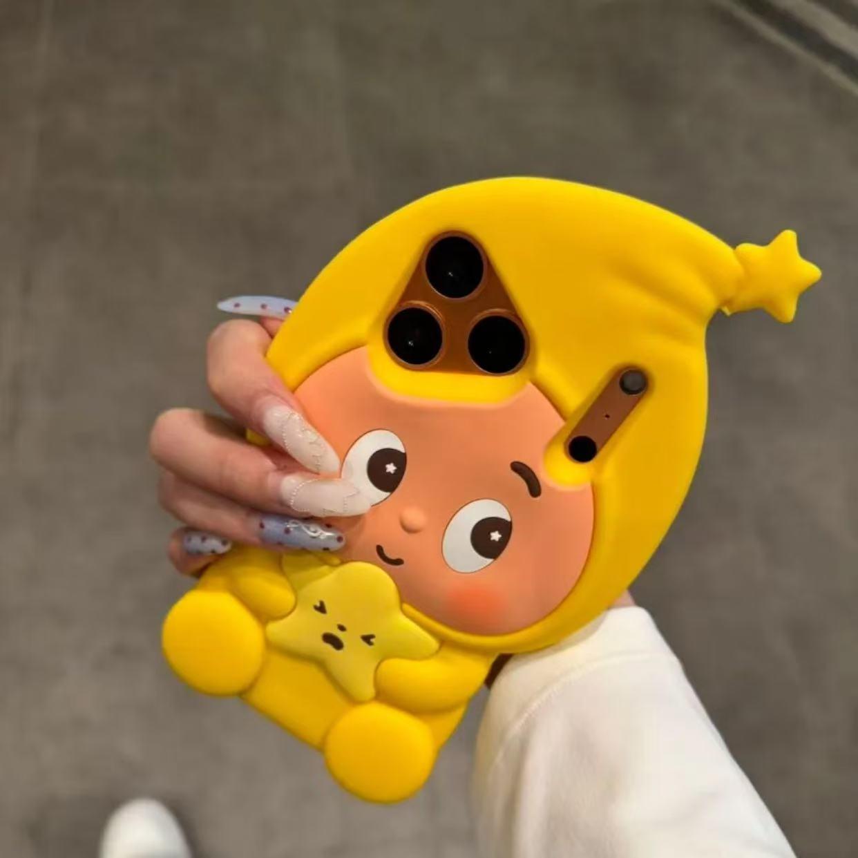 可爱立体硅胶星星宝宝适用iPhone17promax手机壳苹果16少女151413