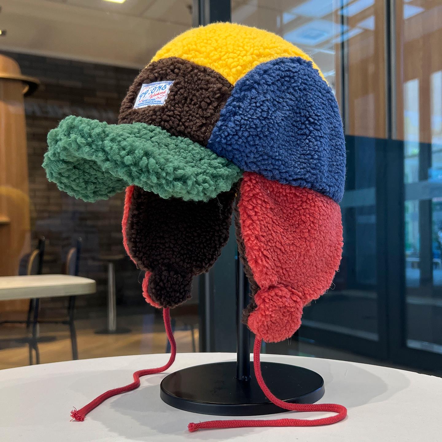 雷锋帽女秋冬新款韩版拼色羊羔绒加厚保暖护寒滑雪飞行帽棒球帽男