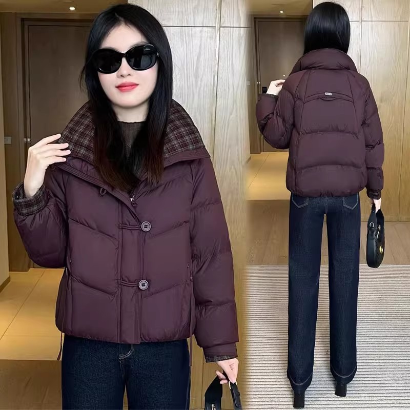 棉衣棉服女2025冬季新款时髦洋气立领显瘦小个子短款加厚棉袄外套