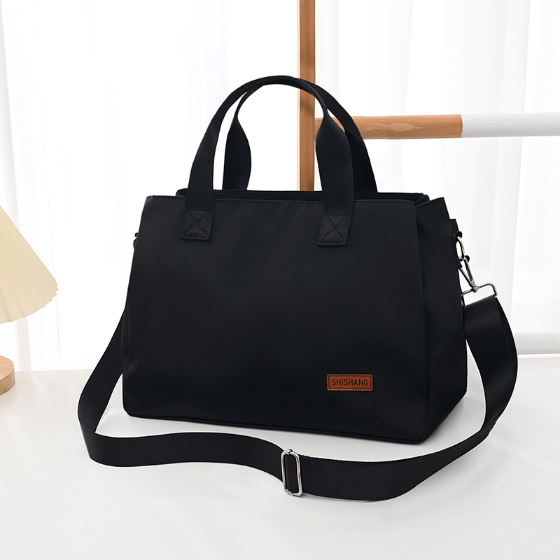 男士手提包A4商务公文包电脑包出差单肩包斜挎包牛津布休闲男包