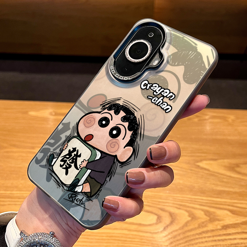 适用华为nova14可爱发财小新手机壳nova11se镭射13pro磨砂硬壳12u