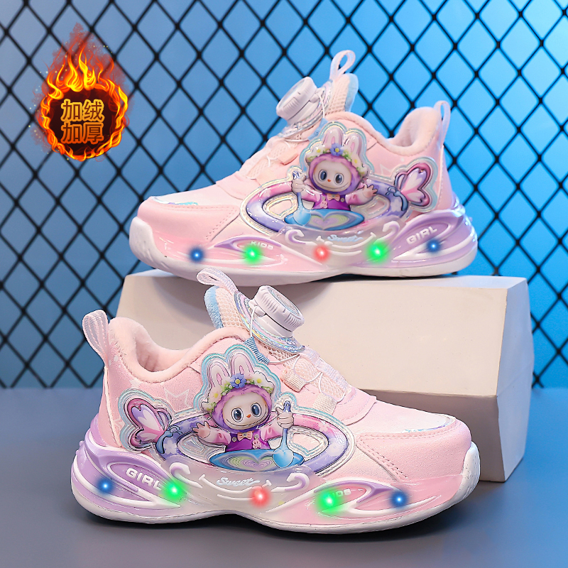 秋冬季运动风春季女排水运动鞋鞋子女孩步鞋休闲加厚