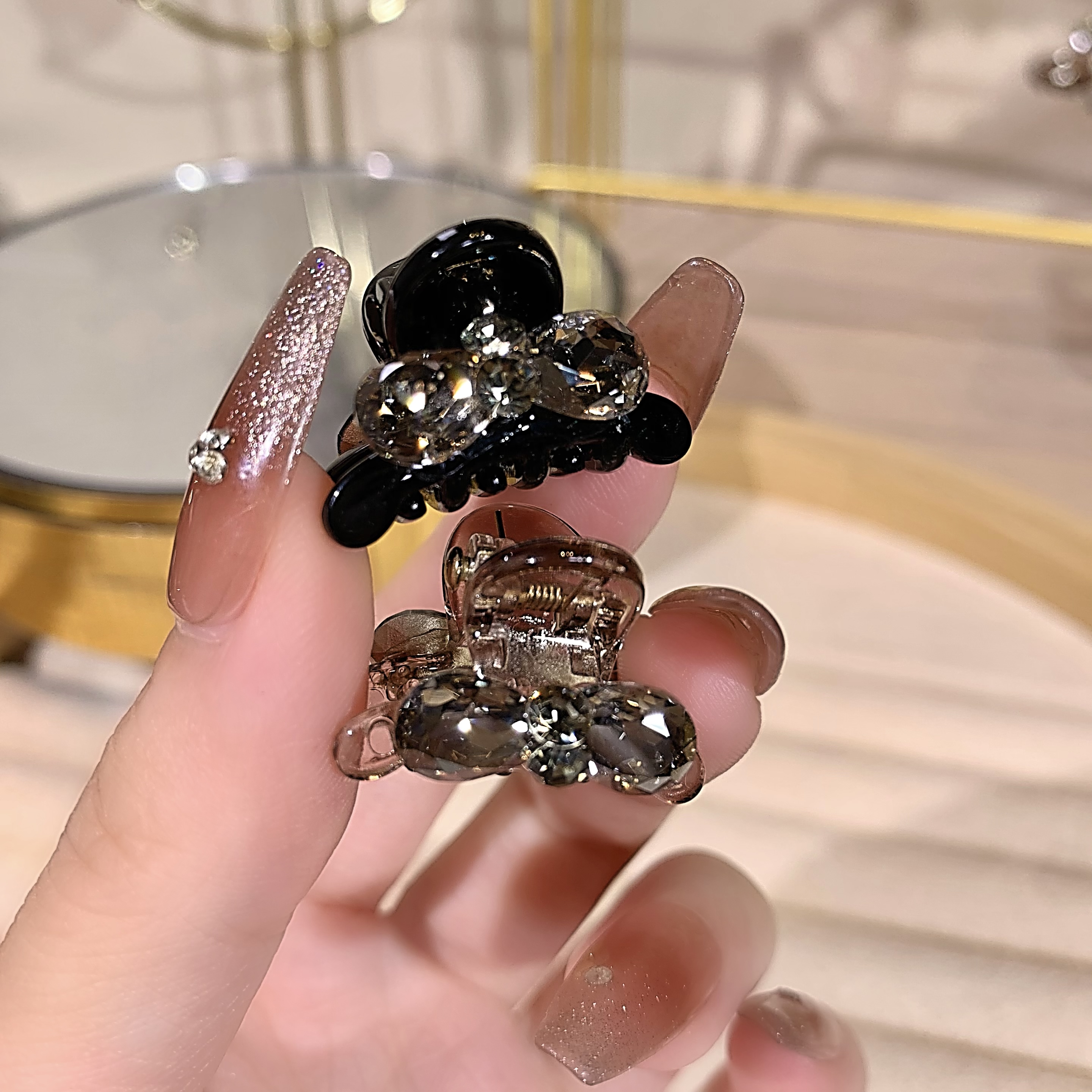 轻奢小抓夹黑色碎发夹精致迷你刘海夹气质发饰刘海小夹子头饰发饰