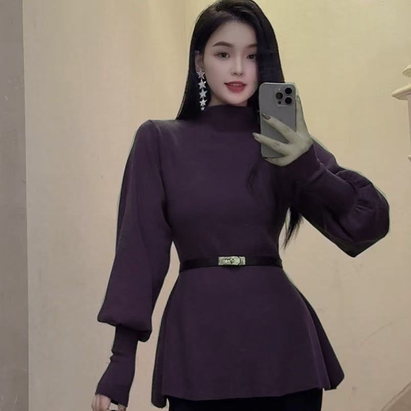 【联系客服有运补】安迪绒针织衫女2025新款设计感收腰显瘦上衣5009