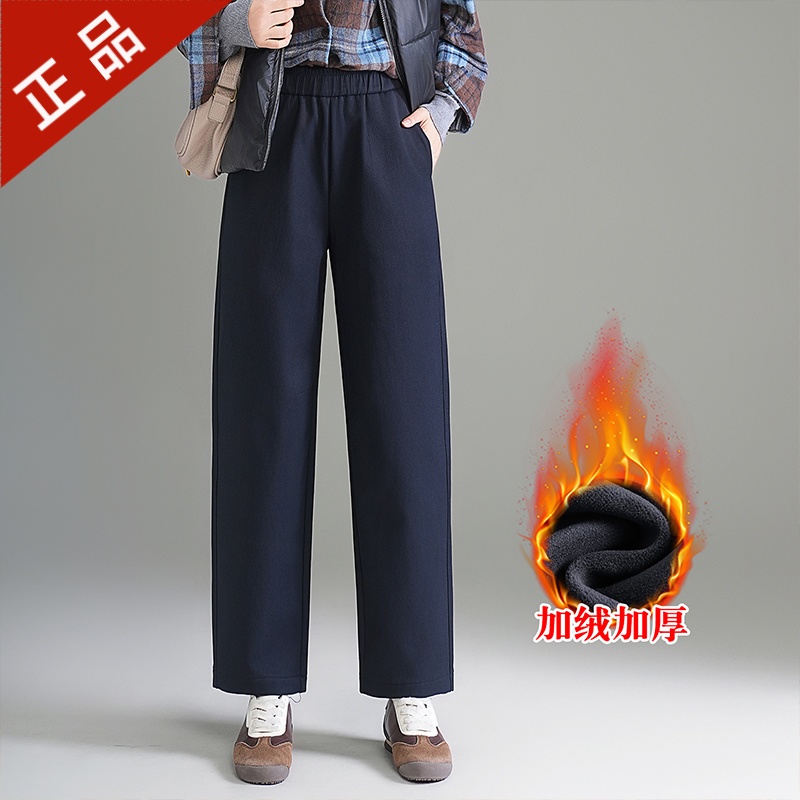 2025正品哥弟新款冬季高腰显瘦哈伦休闲裤宽松加绒元宝裤时尚百搭