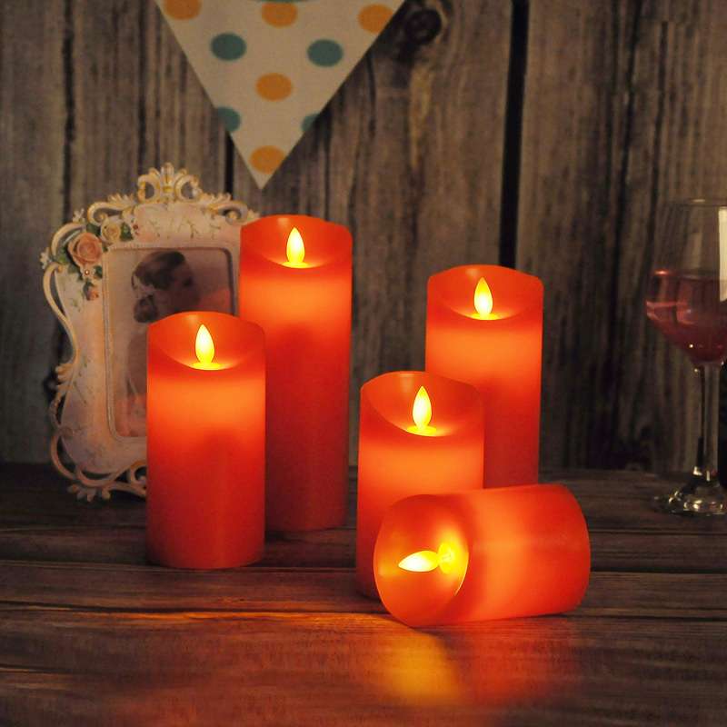 红色遥控仿真电子led蜡烛灯密室桌游剧本杀供佛喜庆节日防风无烟