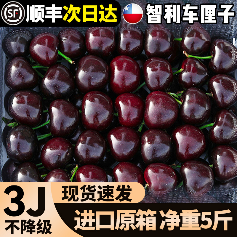 【原箱5斤】智利车厘子2J礼盒新鲜水果大樱桃顺丰空运内附果径卡