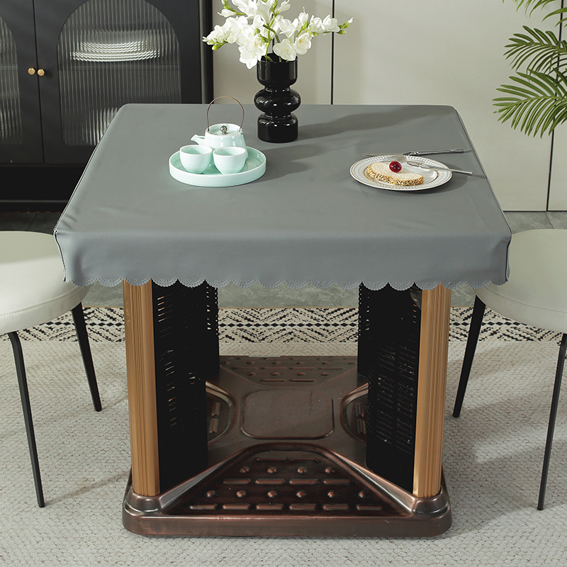 烤火桌子罩套皮罩桌布防水防油烫电取暖桌茶几正方形长电炉桌面餐