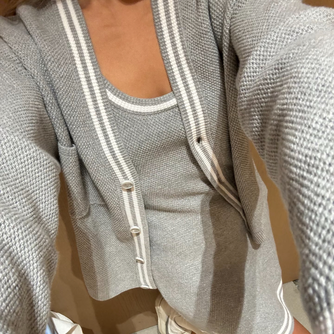 【lunan】allloo经典款毛织连衣裙外套套装