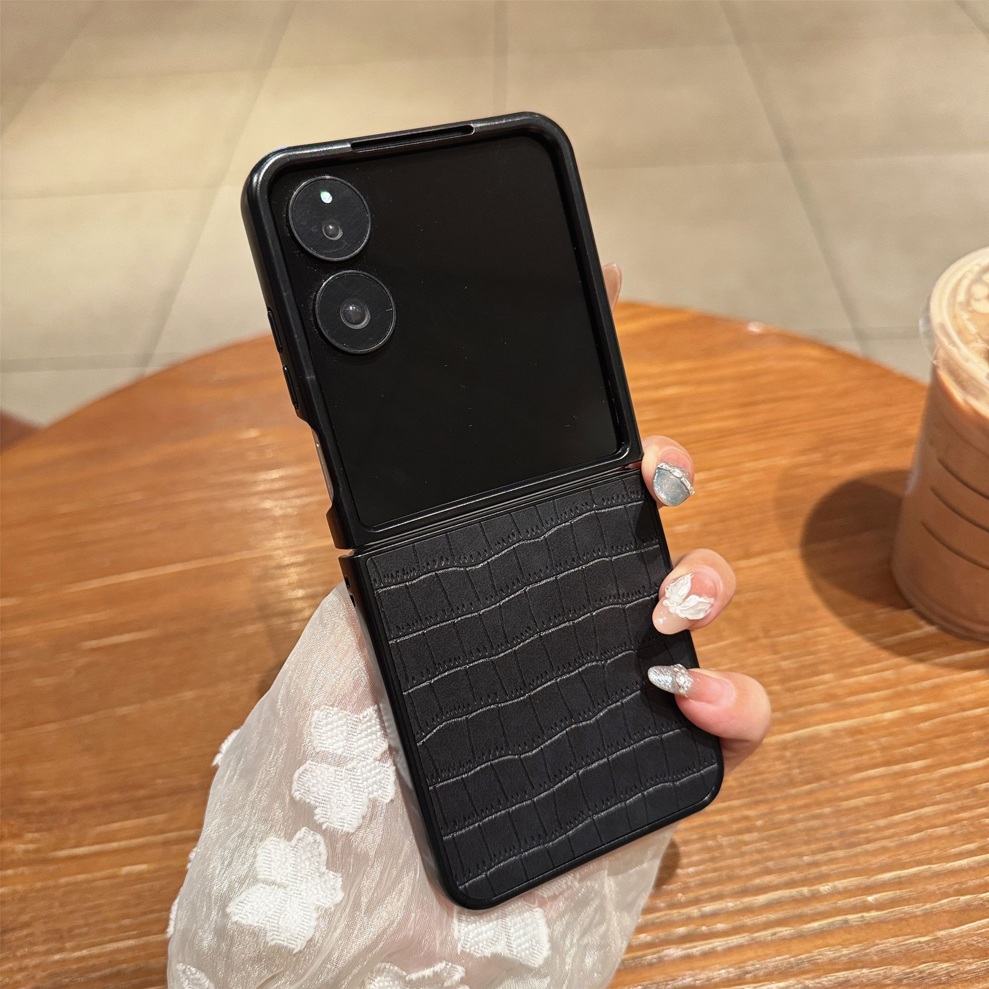 高端鳄鱼纹适用小米mixflip2手机壳新款折叠屏小米mixflip防摔