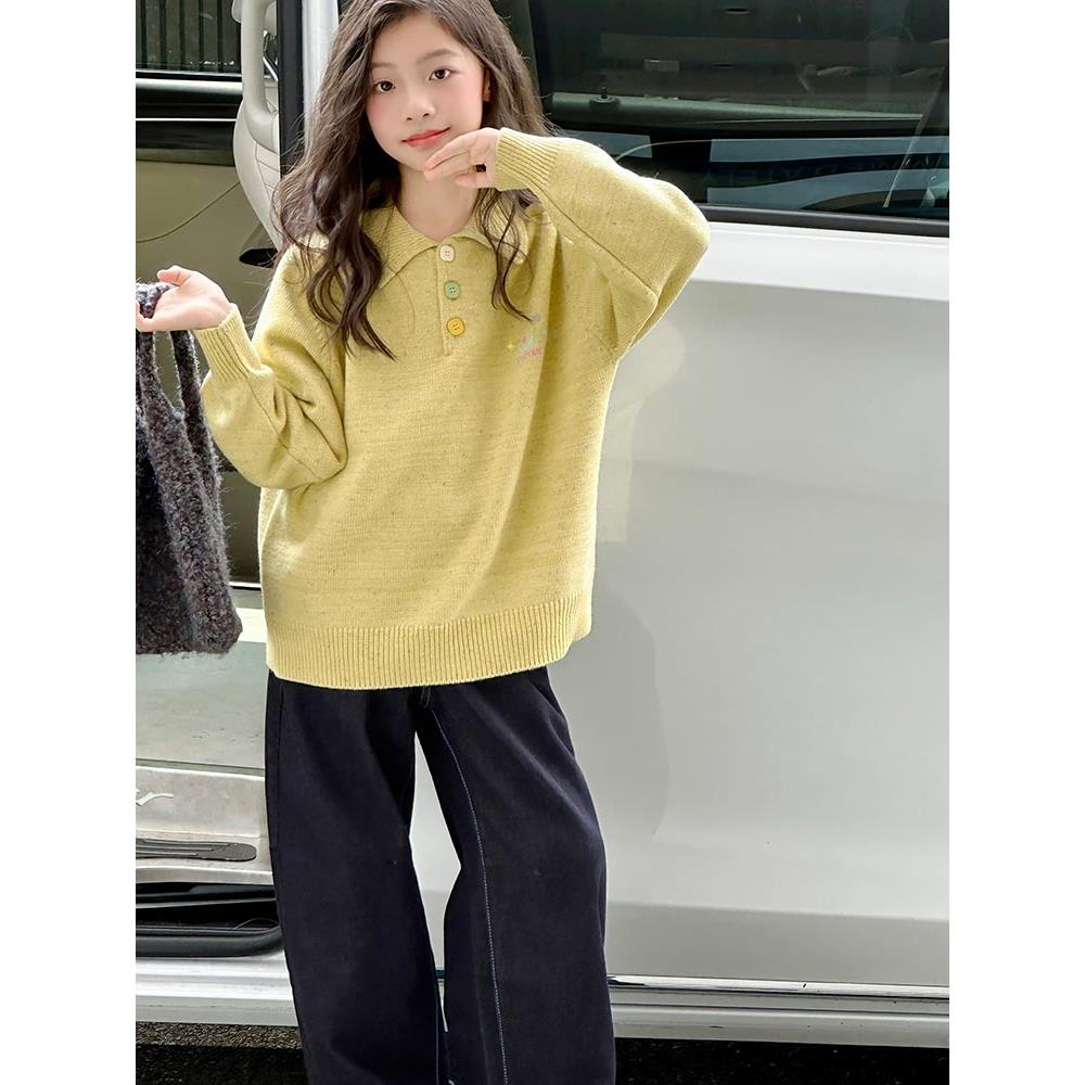 女童超好看毛衣秋冬款2025新款女大童韩系针织衫儿童冬季洋气上衣