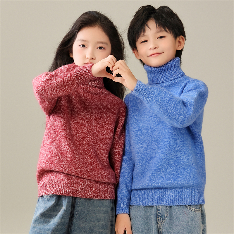 高翻领花纱款女休闲风毛衣翻领加厚款针织衫百搭简约打底衫羊毛衫