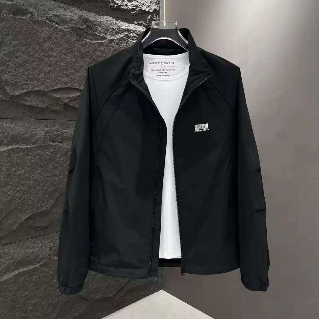 男士外套入秋款2025新款立领防晒服休闲薄款夹克潮流百搭男装上衣