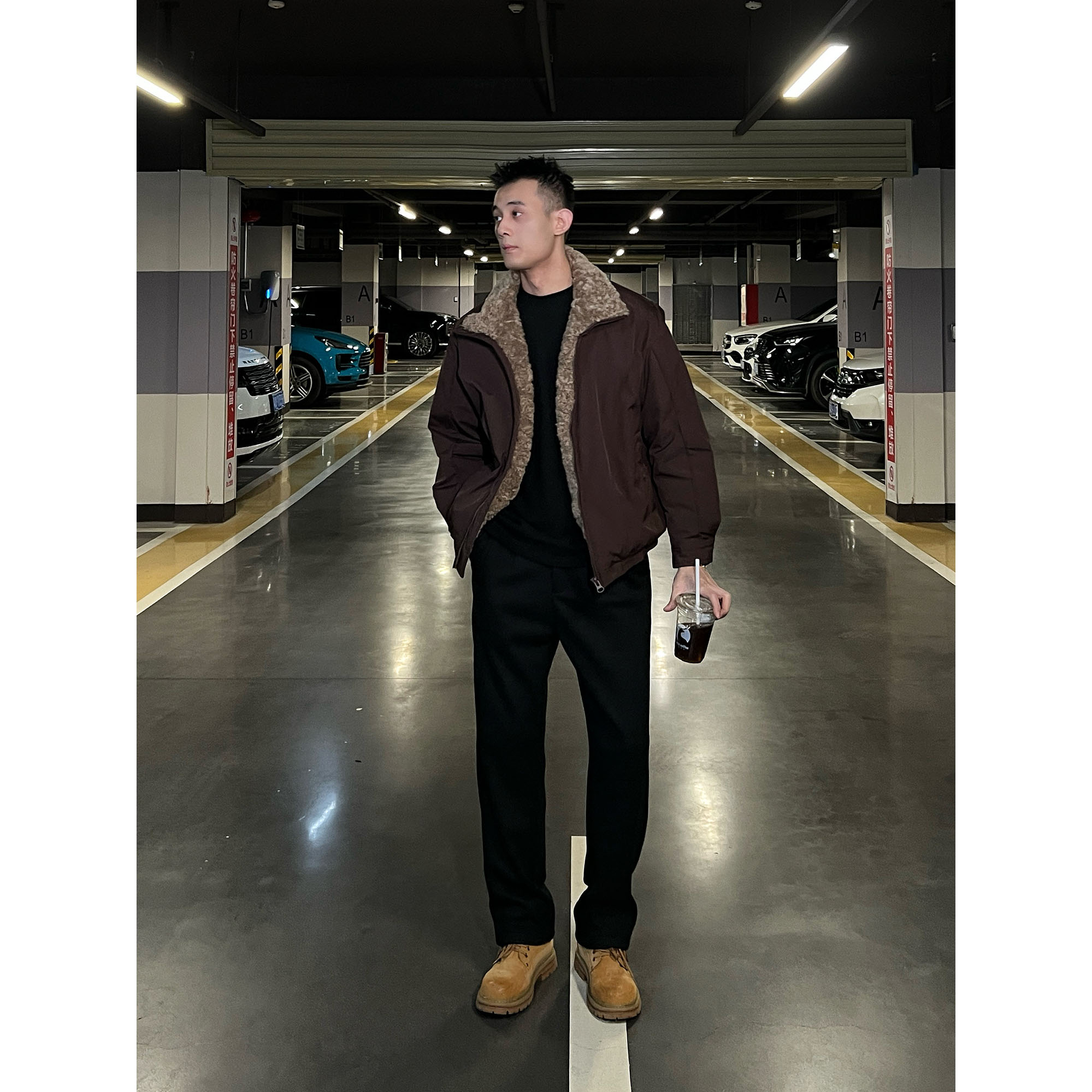 【冠什么希男装】冬季「高阶复古 座山雕」重磅硬核战袍羽绒服外套男