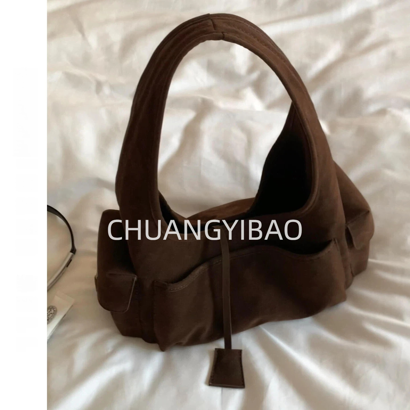 超火麂皮hobo包包女2025新款轻奢小众高级感大容量通勤手提单肩包