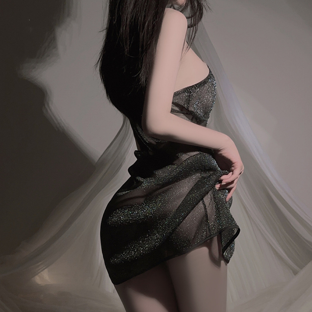 爆款性感睡衣女修身夏季吊带睡裙一片式冰丝睡衣纯欲高级感家居服