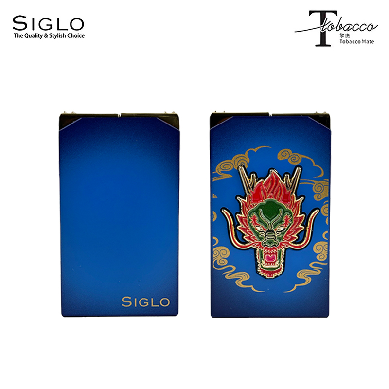 官方正品SIGLO世纪龙年双火焰防风直冲打火机 珐琅彩立体金属龙头