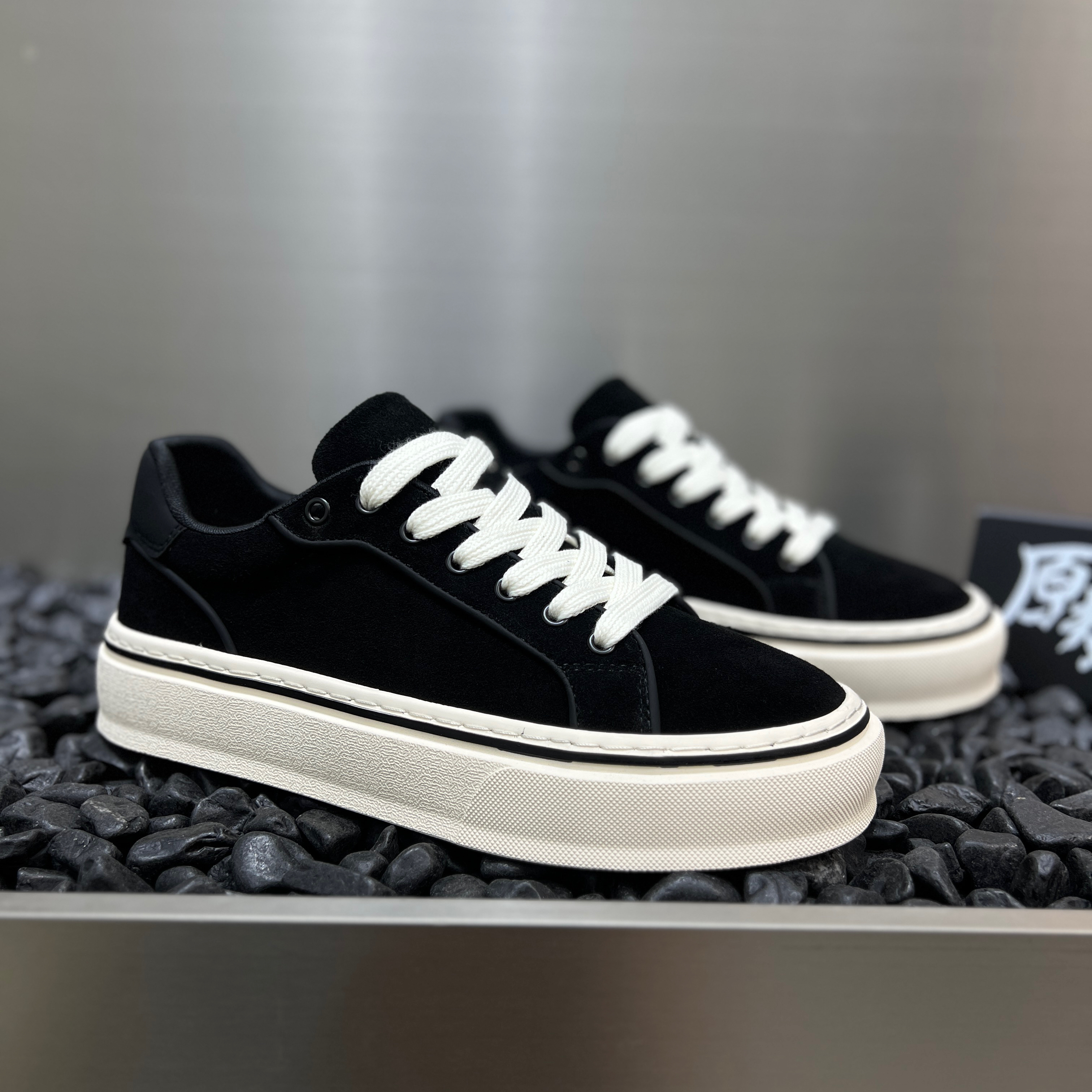 男士板鞋百搭秋冬老钱风美式复古滑板男鞋时尚复古系带痞帅休闲鞋