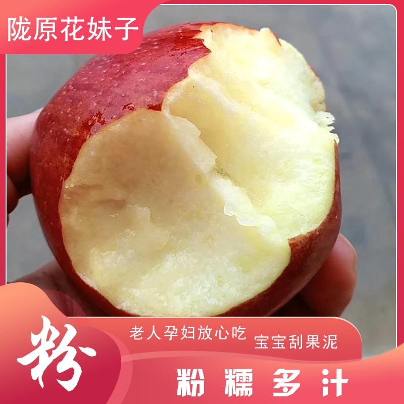 红香蕉苹果老品种红元帅花牛苹果新鲜当季水果粉面沙甜香自家果园